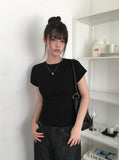 [Planning] Leju Slim Round Cotton Short Sleeve T-Shirt