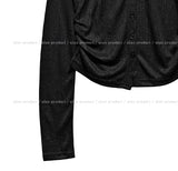 Leah Side Pintuck Ribbed Cardigan