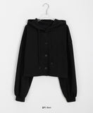 Darts Crop Hood Cardigan