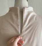 Grash Half Neck Drape Blouse