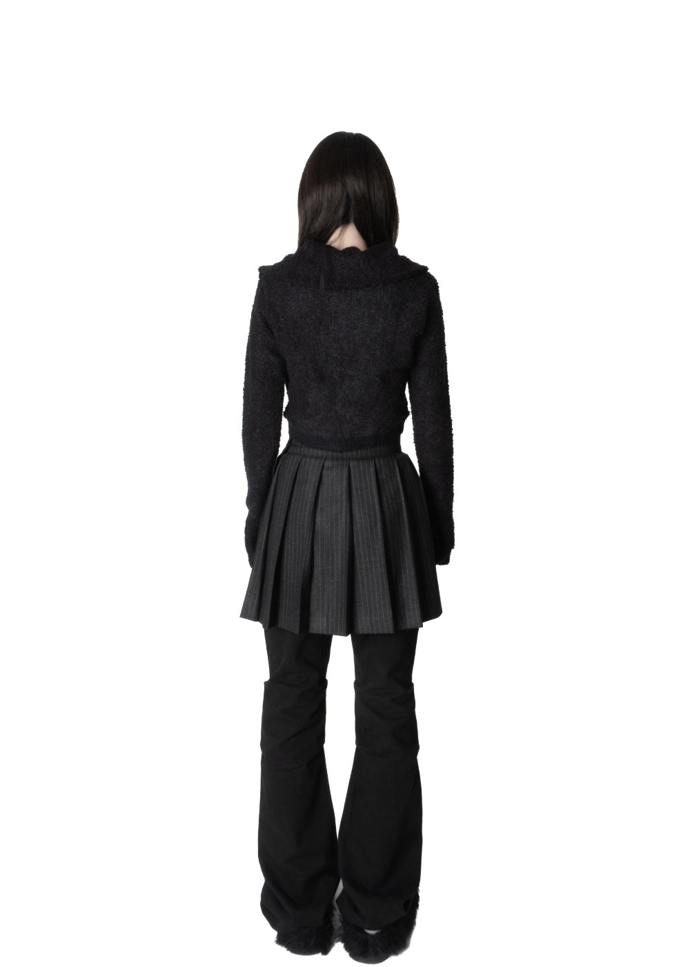 【WOOHWA】STRIPE PINTUCK PLEATS MINI SK WOOHWA (ウーファ) - ストライプピンタックプリーツミニスカート