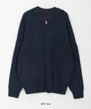 [unisex] Kosor Two-Way Knit Zip-Up Over Cardigan
