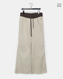 Emin Color Matching Banding Strap Pocket Bootcut Training Long Pants