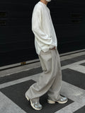 Solid Two-Tuck Cotton Pants