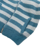 HAIRY STRIPE HOOD ZIP-UP