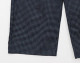 Kaea check color matching frill banding wide pants