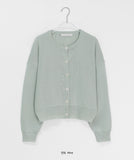 Lucyuni Color Round Knit Cardigan