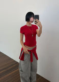 [SET] WAIST LAYERED TEE
