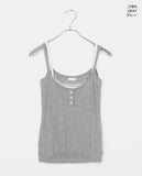 Tsui Punching Button Lace Layered Sleeveless