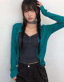 Penzo Ribbed Round Long Sleeve Cardigan