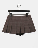 Daffel Check Pleated Mini Skirt