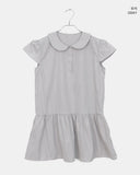 Happy Round Collar Puff Short Sleeve Mini One Piece