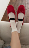 SATIN RIBBON TOE SHOES