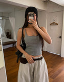 [U-BASIC] Comi Ribbed Y Sleeveless (+with cup)