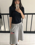 Tiken Stars and Stripes Print Banding Bermuda Pants