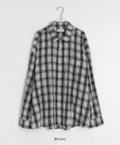 [unisex] Shudel Summer Seersucker Check Over Shirt