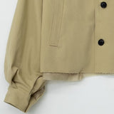 Autumn Cutting Crop Trench Coat