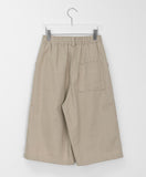 Sinmis Banding Incised Cotton Bermuda Pants