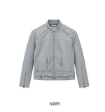 Baden Suede Belted Biker Jacket
