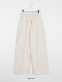 Kinomi Banding Cotton Wide Cargo Pants