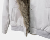 [Fur Lining] Klan Suede Buckle Fur Trimmed Jacket