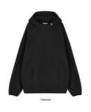 DIAGONAL ZIPPER FLEECE HOODIE