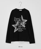 Teken Star Printing Over Long Sleeve Tee