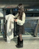 Kendi Angora Knit Sleeveless Cardigan