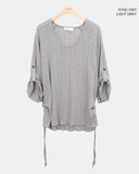 Mi Kim Roll-Up Three Quarter T-Shirt