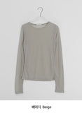 Kadohi Tencel Basic Layered Long Sleeve Tee