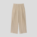 Royden Drape Two-Tuck Wide Slacks