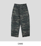 Pattern Rivet Pin Tuck Balloon Cargo Pants