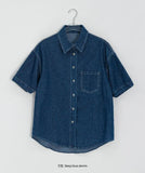 Shudo Pocket Denim Short Sleeve Shirt