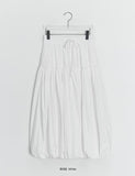 Lehiji Banding Check Balloon Long Skirt