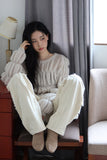 Wavy bohemian denim