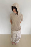 CURVE HOODED HALF TEE