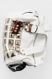 oversize studded shoulder bag