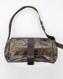 Rasing Glossy Belt Pocket Nylon Shoulder Bag