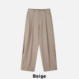 Polish pintuck wide slacks