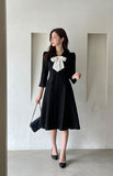 Chloe Tweed Chiffon Tie One Piece