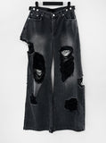 Philip Damage Wide Denim