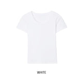 [U-BASIC] Riu Ribbed U-Neck Short Sleeve