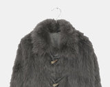Naru Duffle Button Fur Short Jacket
