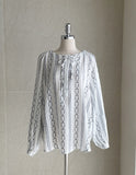 Pezzling Ribbon Round Blouse