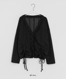 Hyoko Punching Summer Frill Knit Cardigan