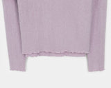 Depin layered two-way angora short-sleeve long-sleeve frilled t-shirt