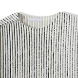 Tony snap stripe fur knitwear