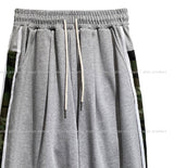 Half Camo Color Matching Line Training Pants