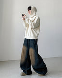 Patchwork Balloon Wide Denim