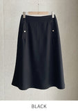 Giet button flare skirt